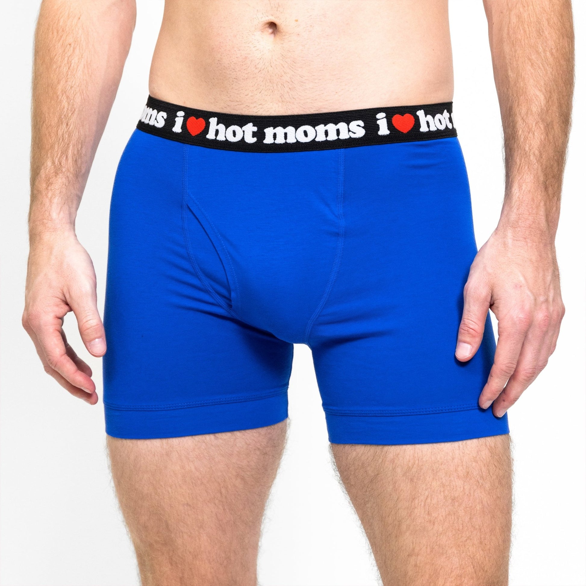 I Heart Hot Moms Blue Boxers - Danny Duncan