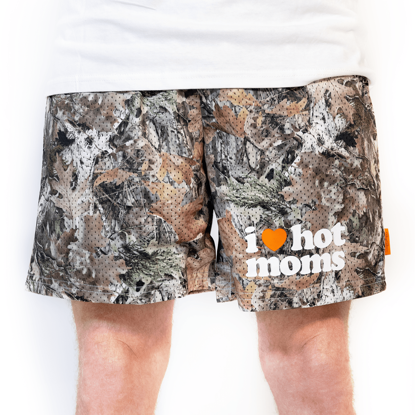 I Heart Hot Moms Camo Mesh Shorts - Danny Duncan