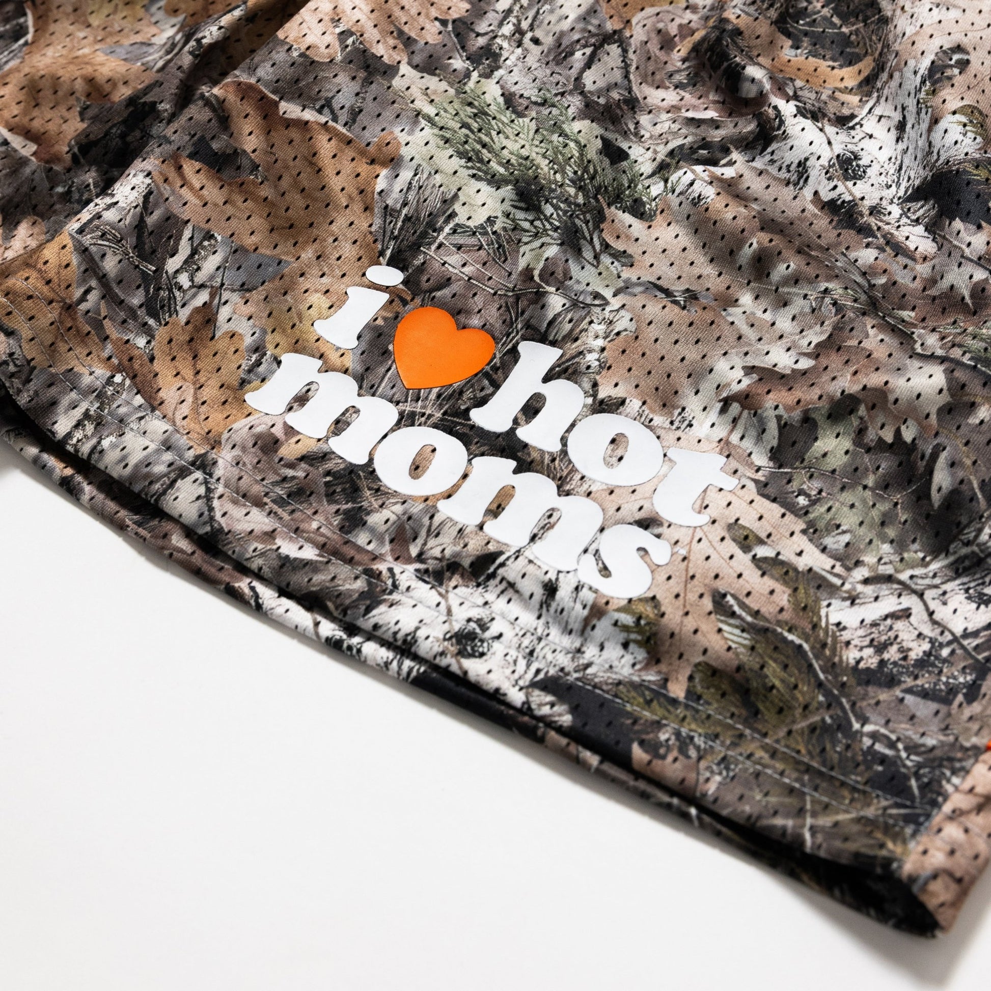 I Heart Hot Moms Camo Mesh Shorts - Danny Duncan