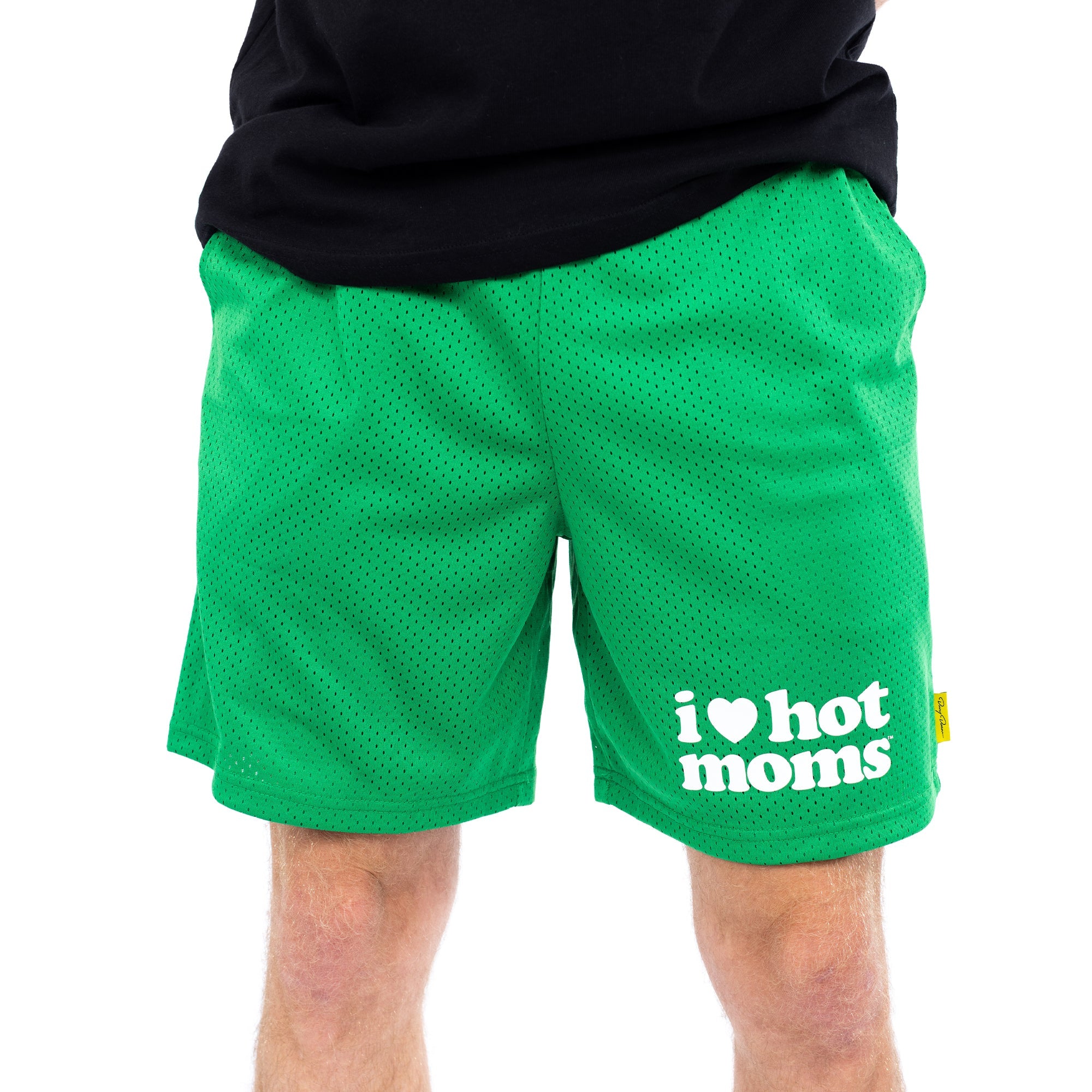I Heart Hot Moms Green Mesh Shorts - Danny Duncan