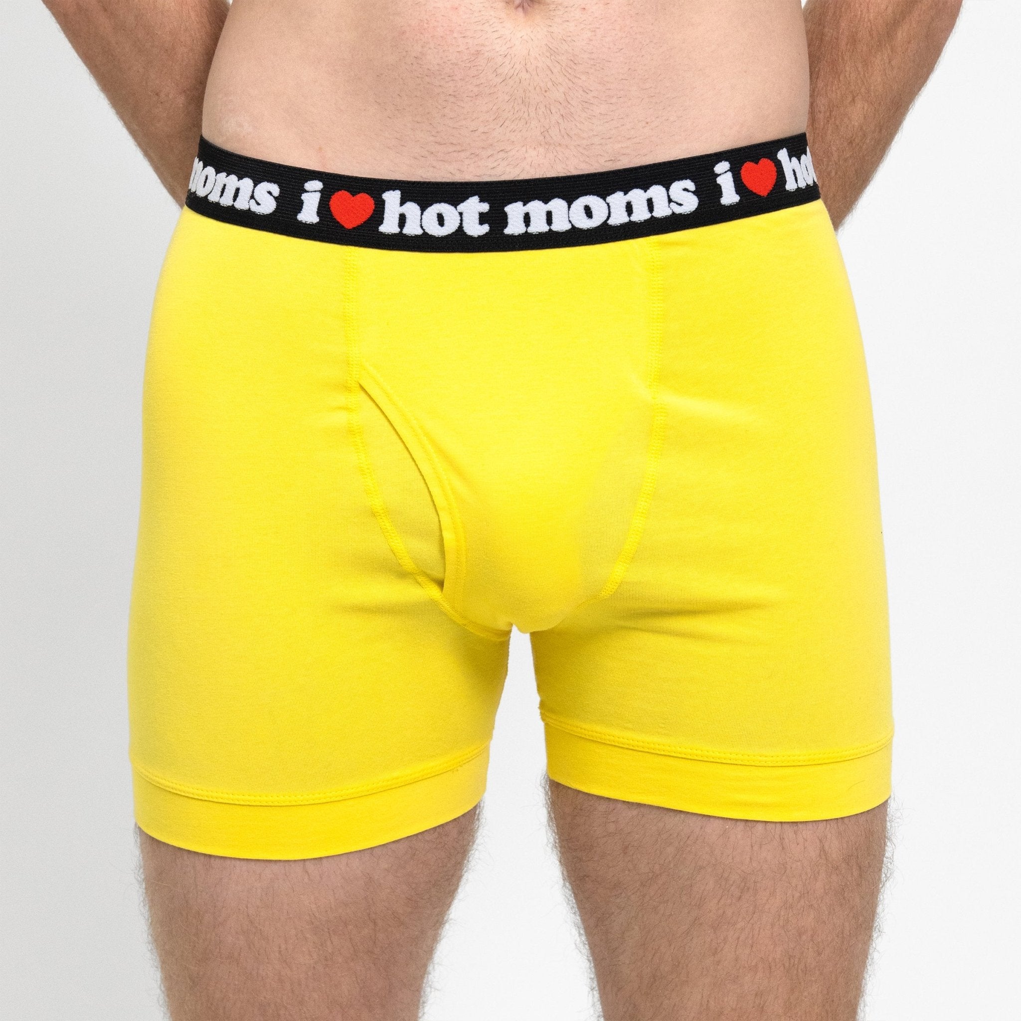 I Heart Hot Moms Yellow Boxers - Danny Duncan