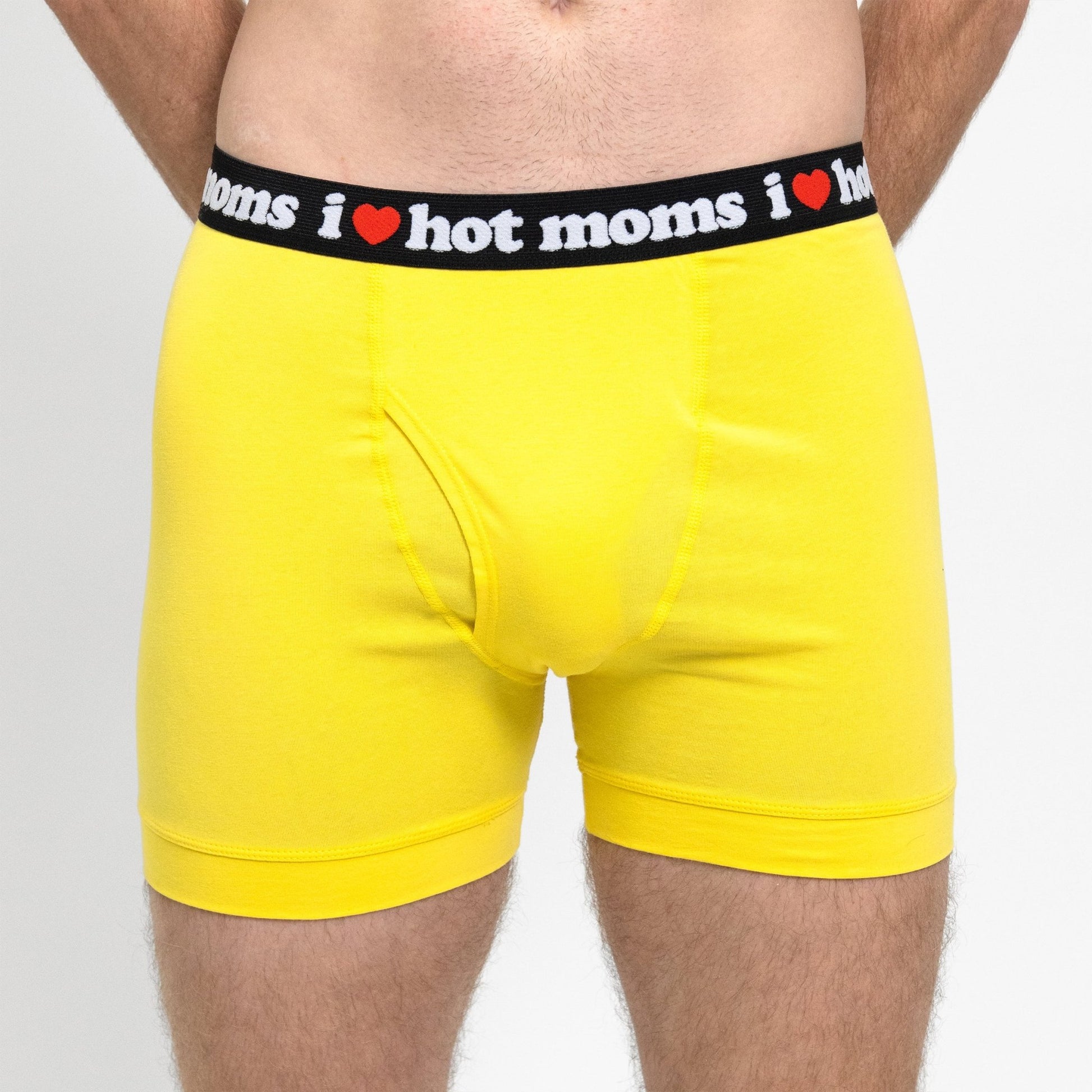 I Heart Hot Moms Yellow Boxers - Danny Duncan
