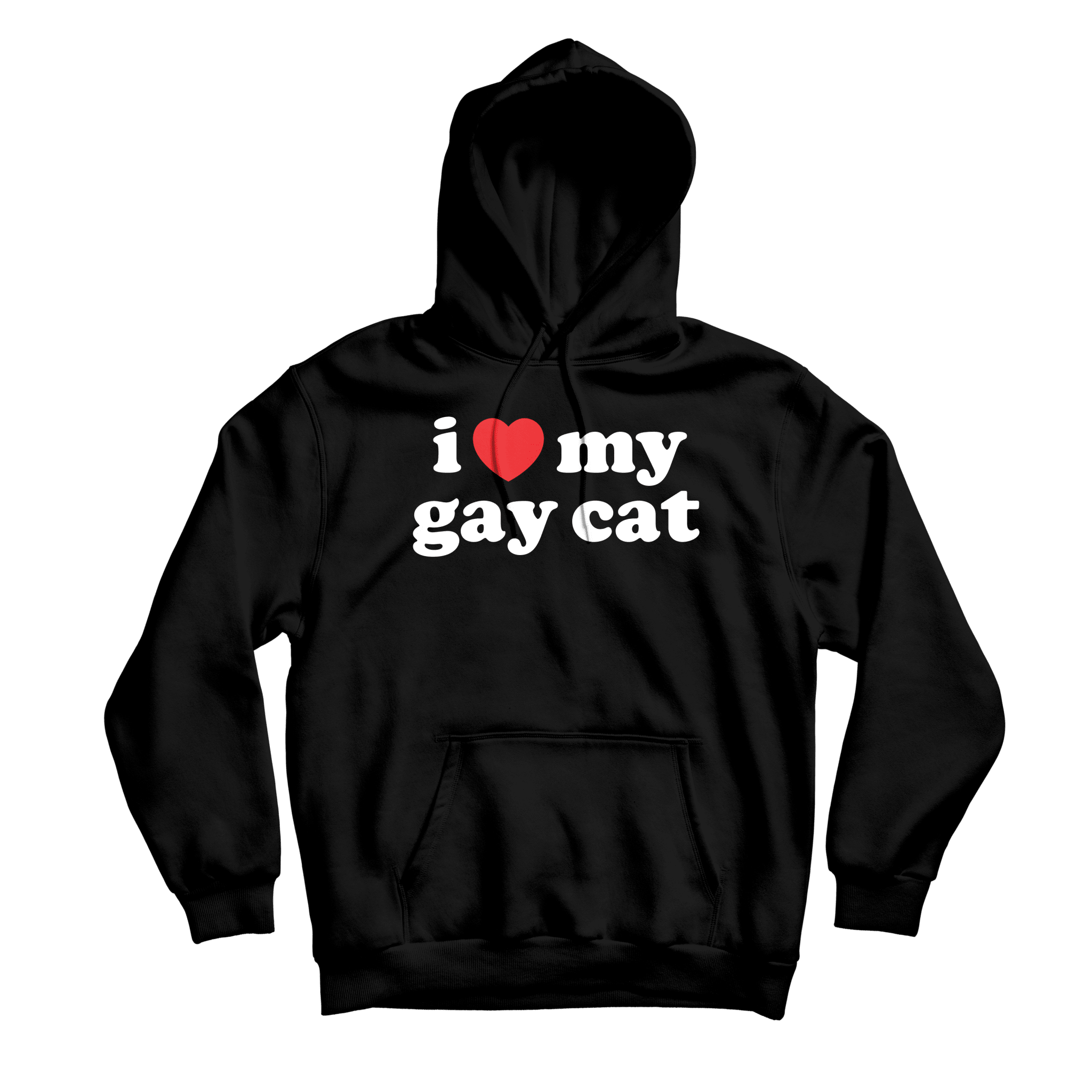 I Heart My Cat Black Hoodie - Danny Duncan
