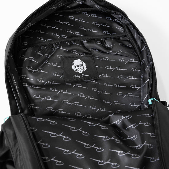 Virginity Rocks Black & Teal Nylon Backpack