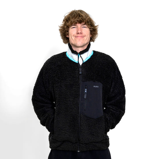Load image into Gallery viewer, Signature Black Fleece Jacket
