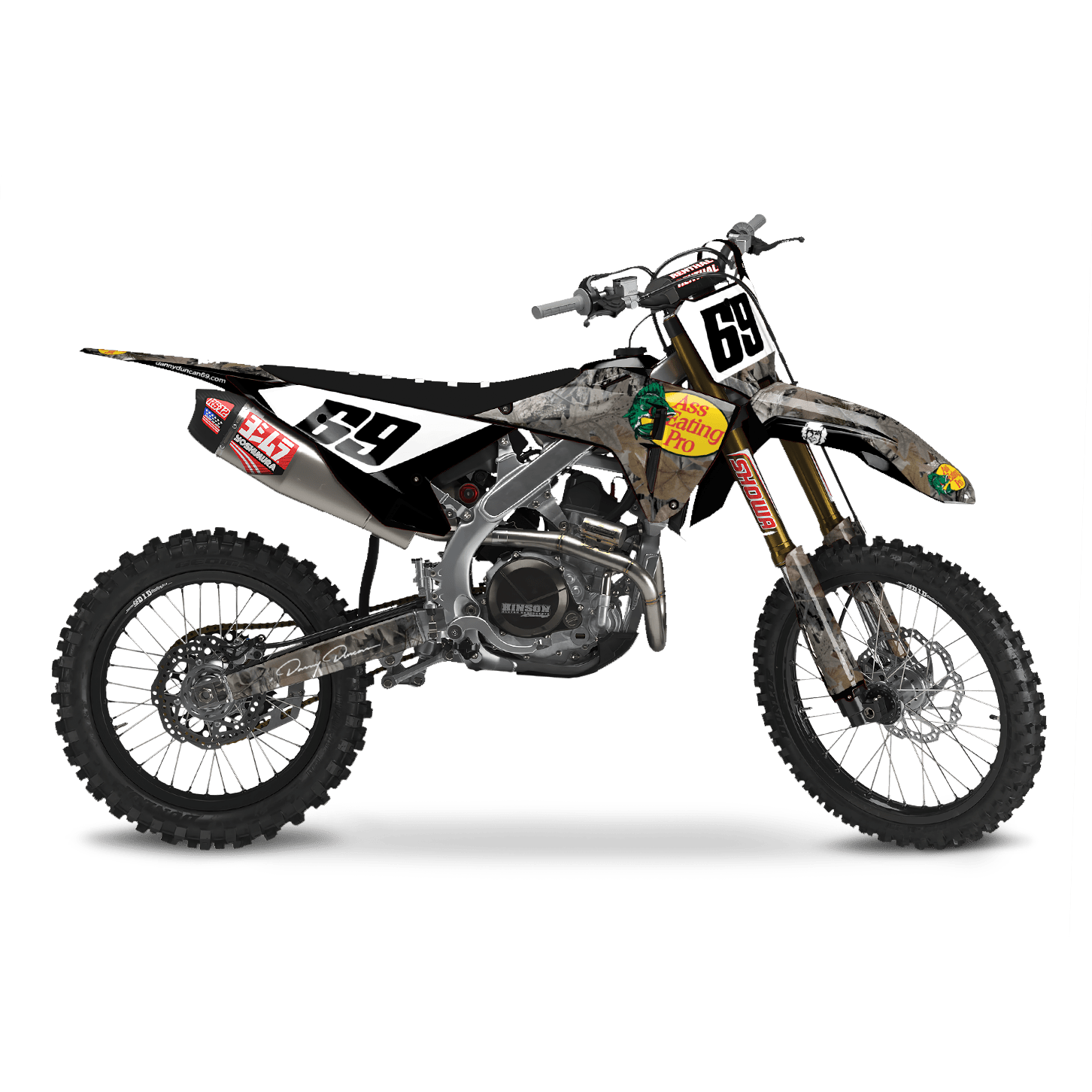 KAWASAKI - Danny Duncan Ass Eating Pro Dirt Bike Decals - Danny Duncan