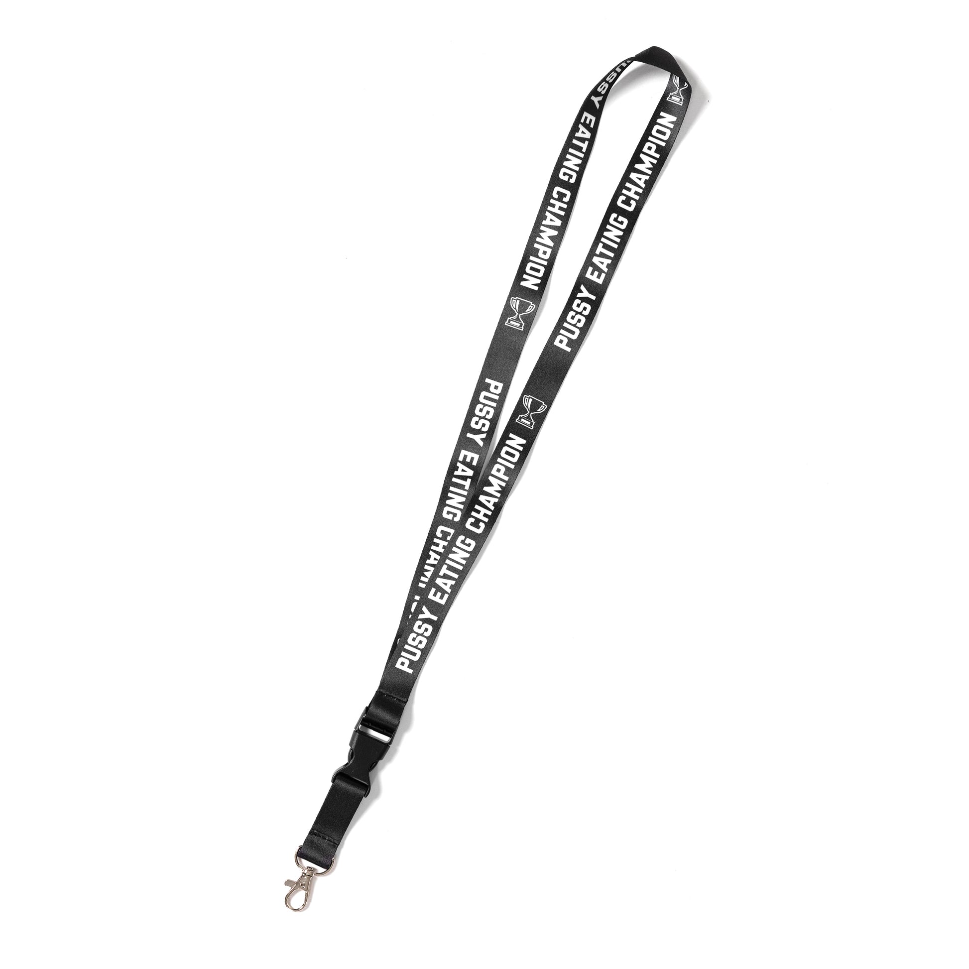 Pussy Eating Champion Black Lanyard