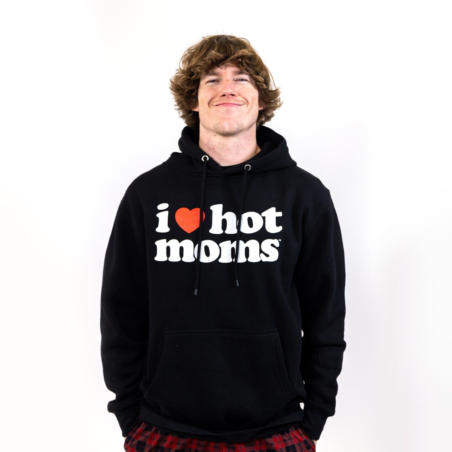 I Heart Hot Moms Black Hoodie