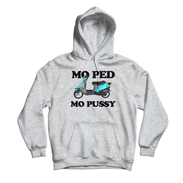 Moped Mo Pussy Grey Hoodie