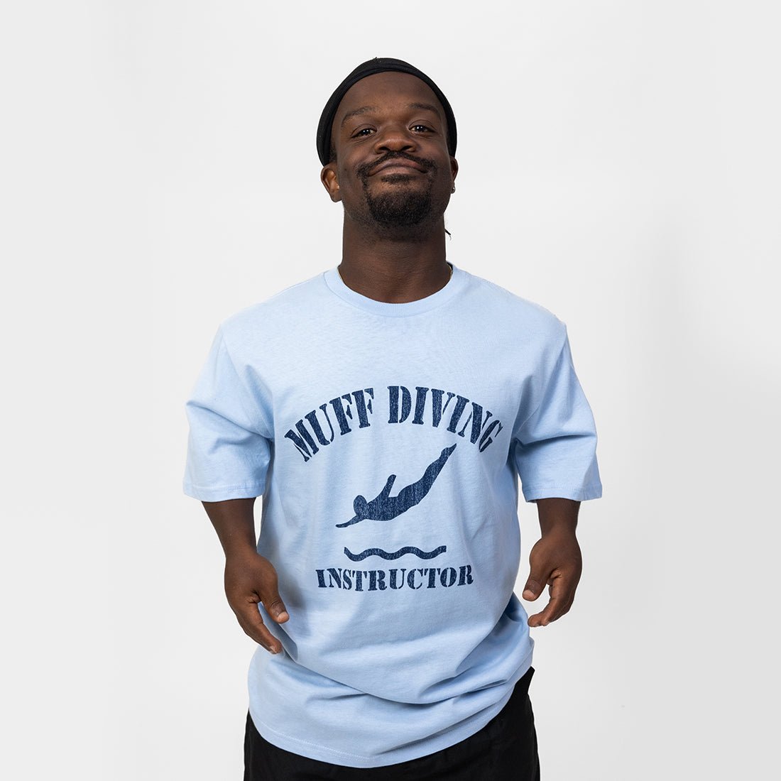 Muff Diving Instructor Light Blue Tee - Danny Duncan