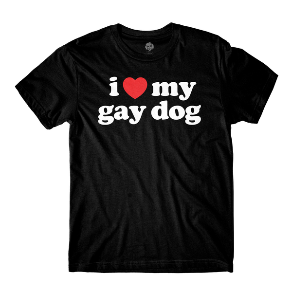 I Heart My Dog Black Tee
