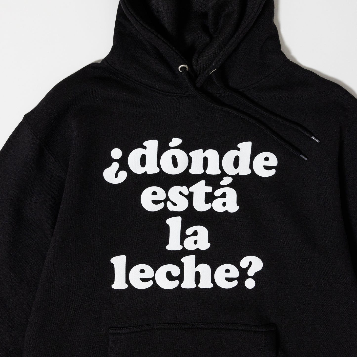 Donde Esta La Leche Black Hoodie