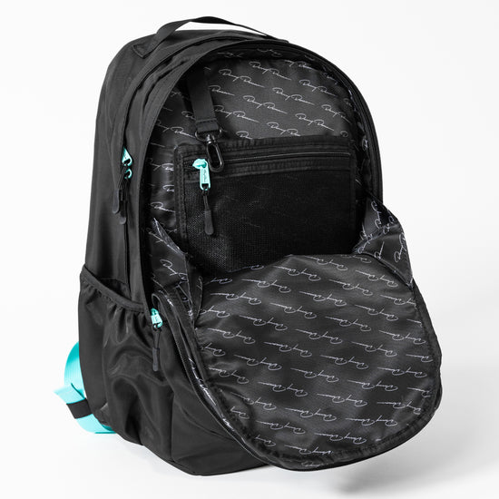 Virginity Rocks Black & Teal Nylon Backpack