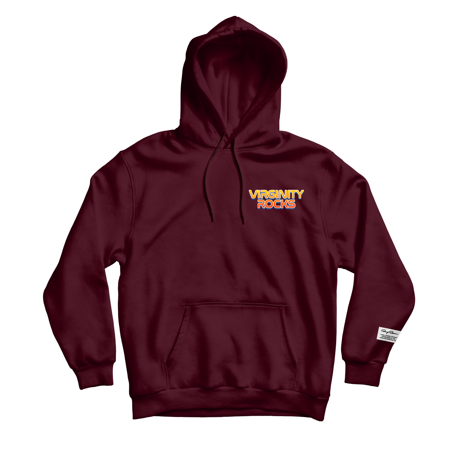 Virginity Rocks Orbit Maroon Hoodie