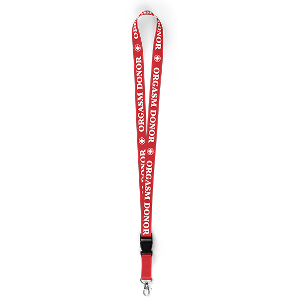 Orgasm Donor Red Lanyard