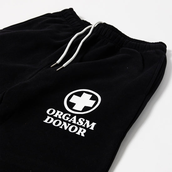 Load image into Gallery viewer, Orgasm Donor Black Sweatpants
