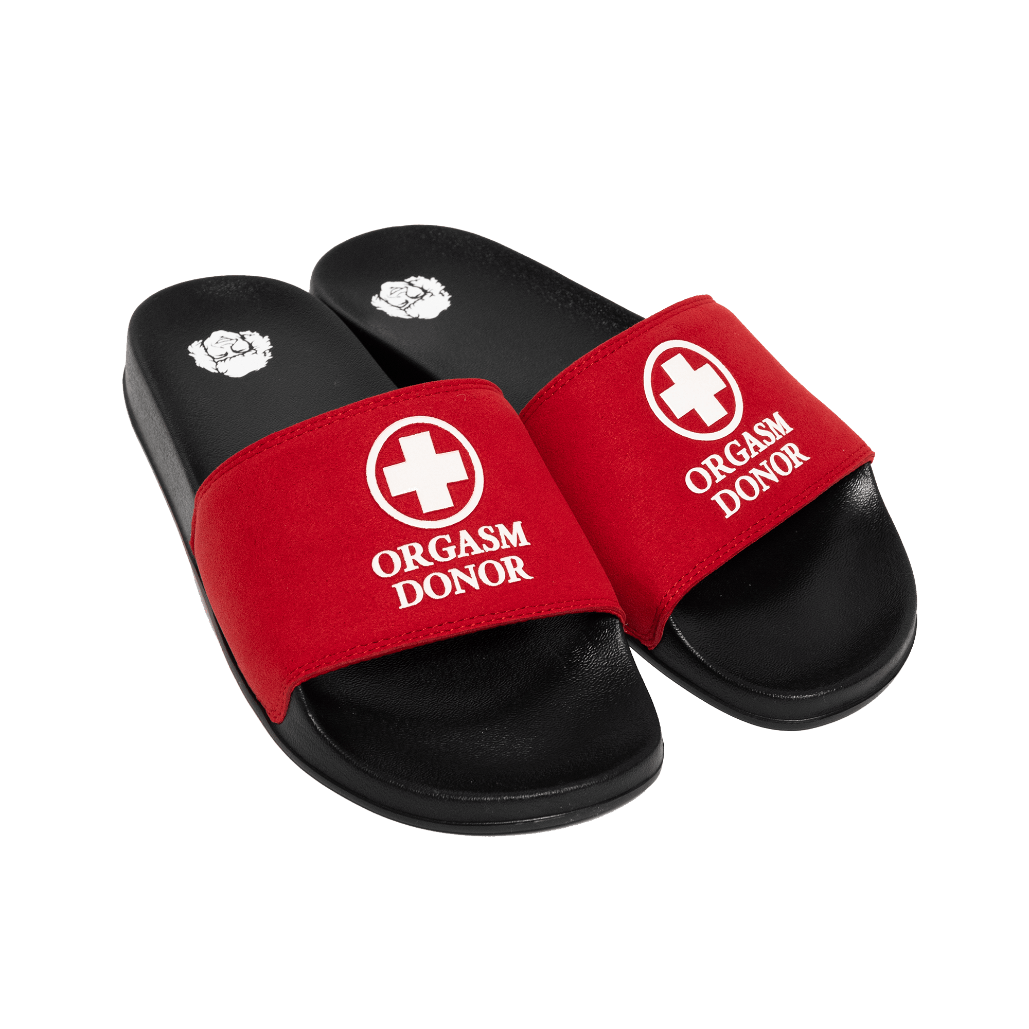 Orgasm Donor Black/Red Slides - Danny Duncan