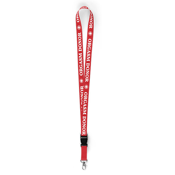 Orgasm Donor Red Lanyard - Danny Duncan
