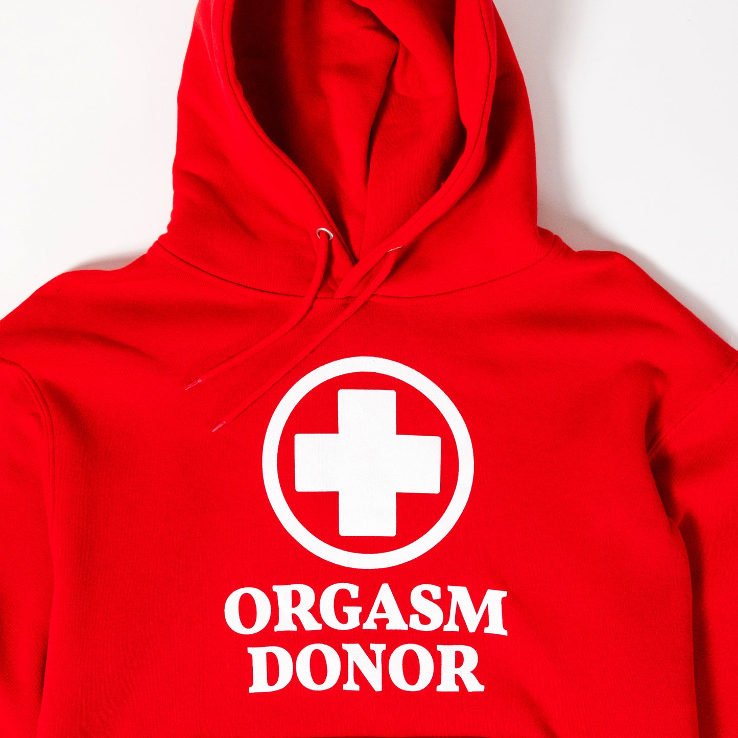 Orgasm Donor Red Hoodie