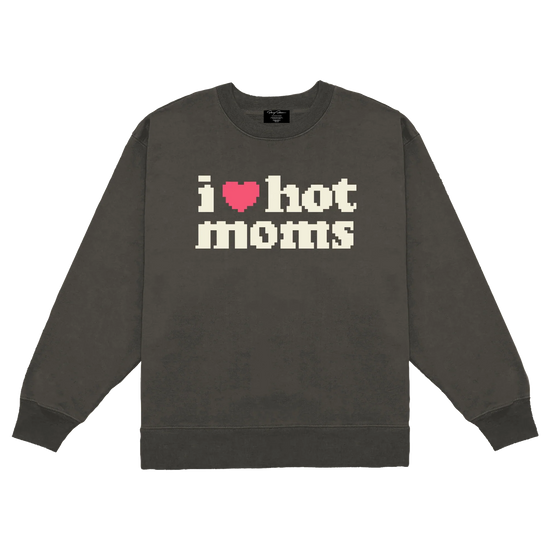 I Heart Hot Moms 8Bit Vintage Crewneck