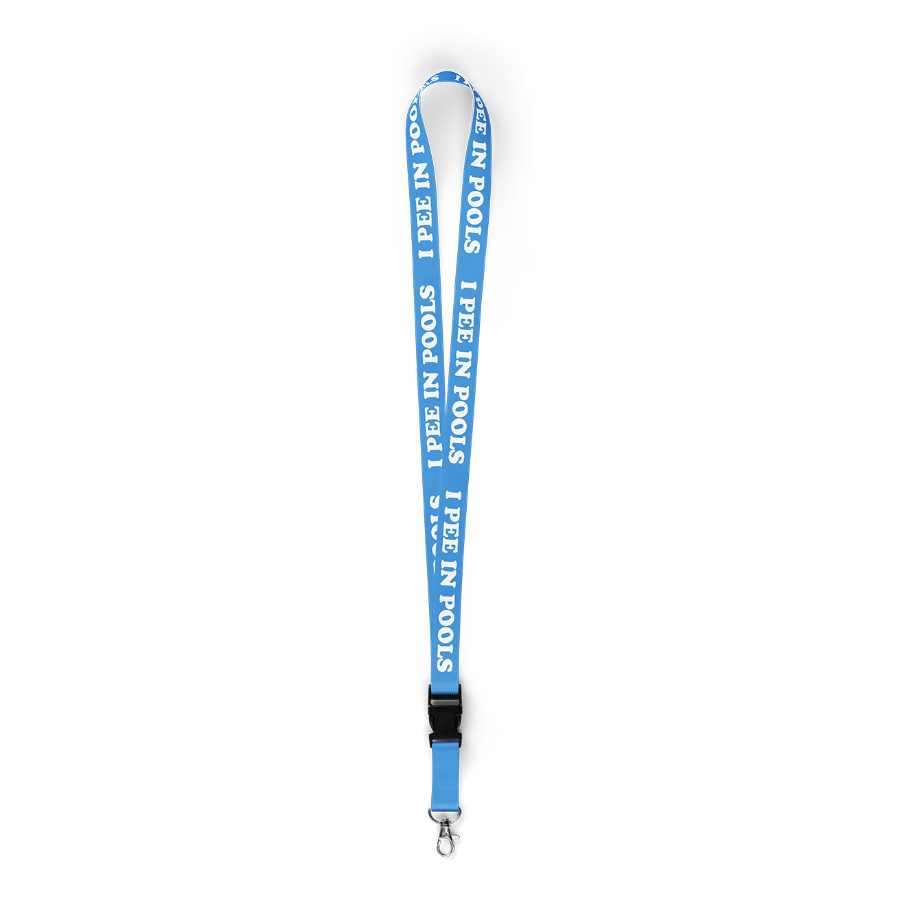 I Pee In Pools Blue Lanyard