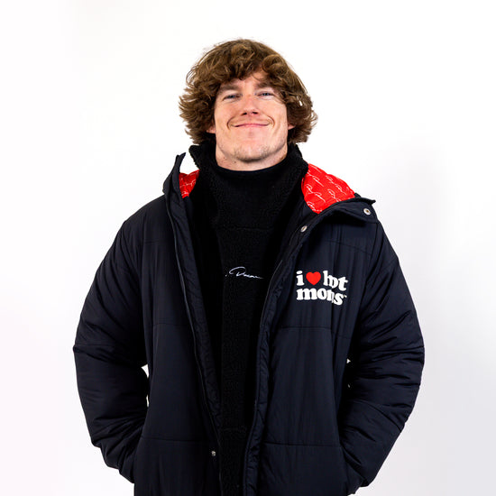 Load image into Gallery viewer, I Heart Hot Moms Puffer Jacket
