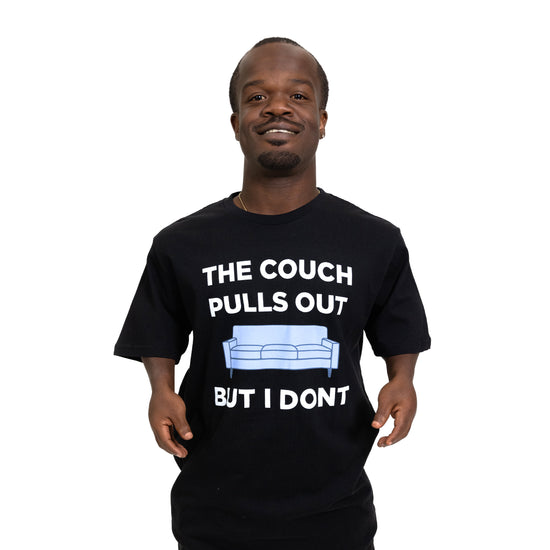 Load image into Gallery viewer, Pull Out Couch Black Tee
