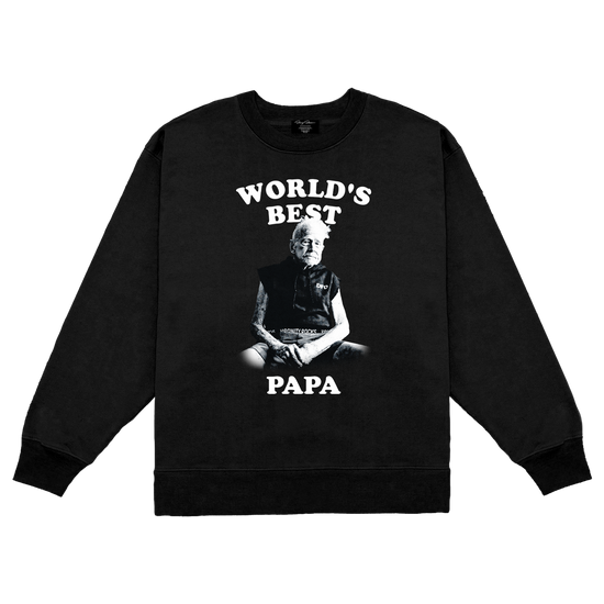 Load image into Gallery viewer, Worlds Best Papa Black Crewneck
