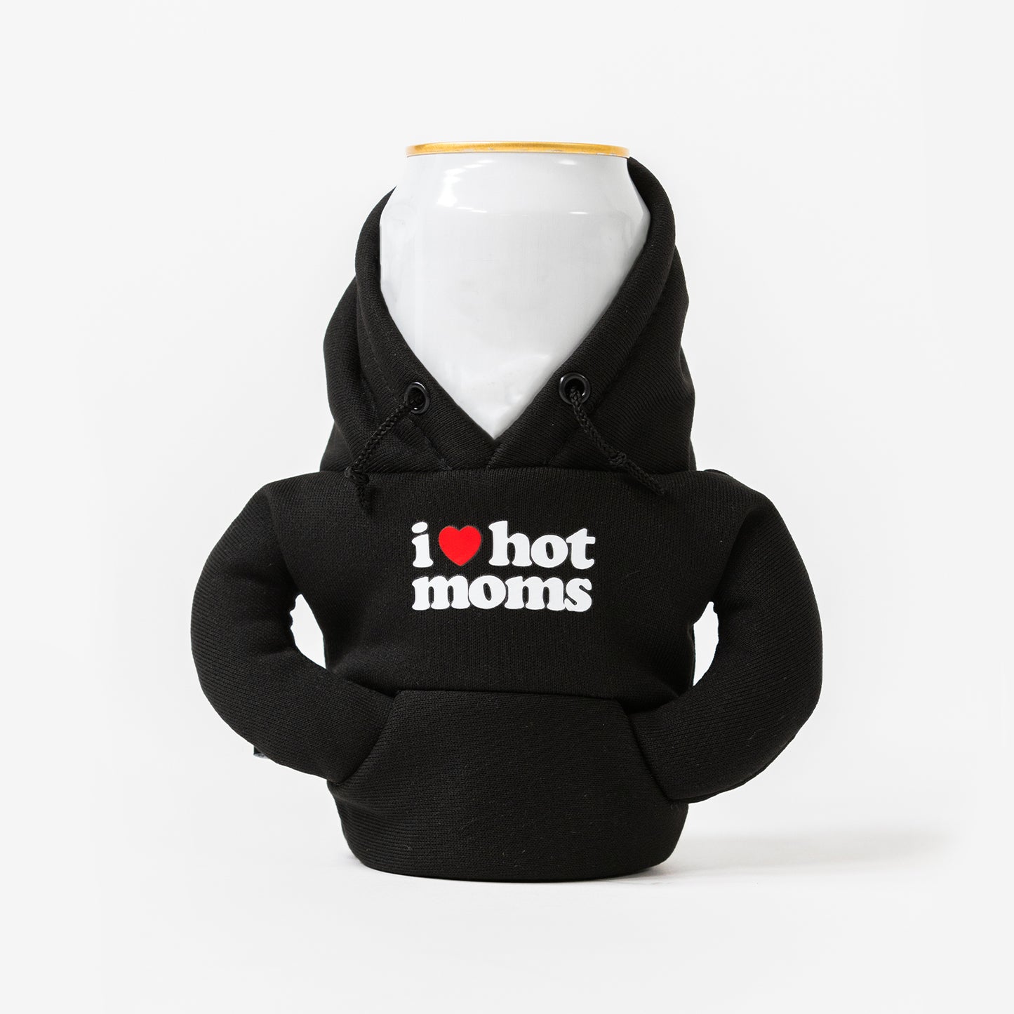 I Heart Hot Moms Hoodie Koozie