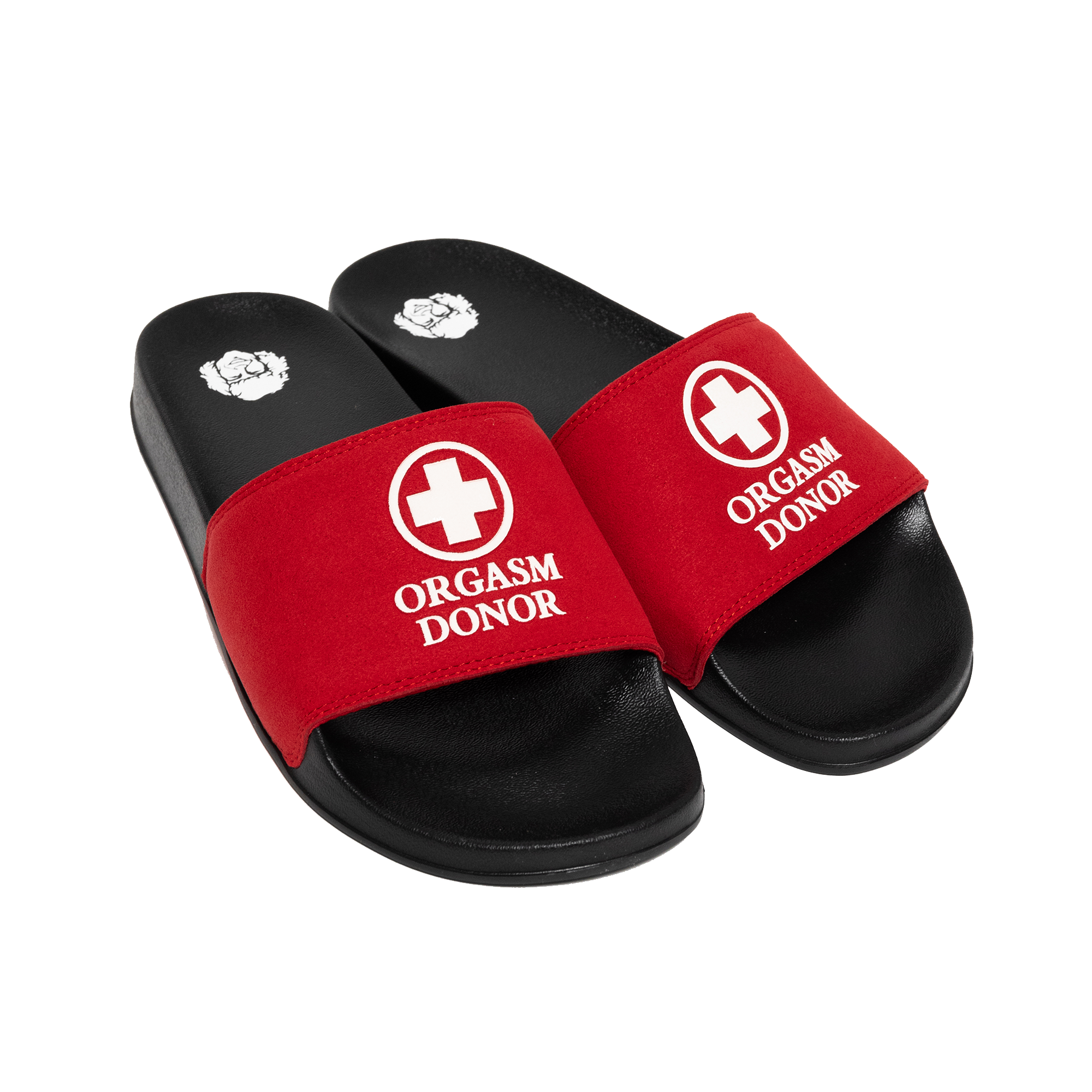 Orgasm Donor Black/Red Slides