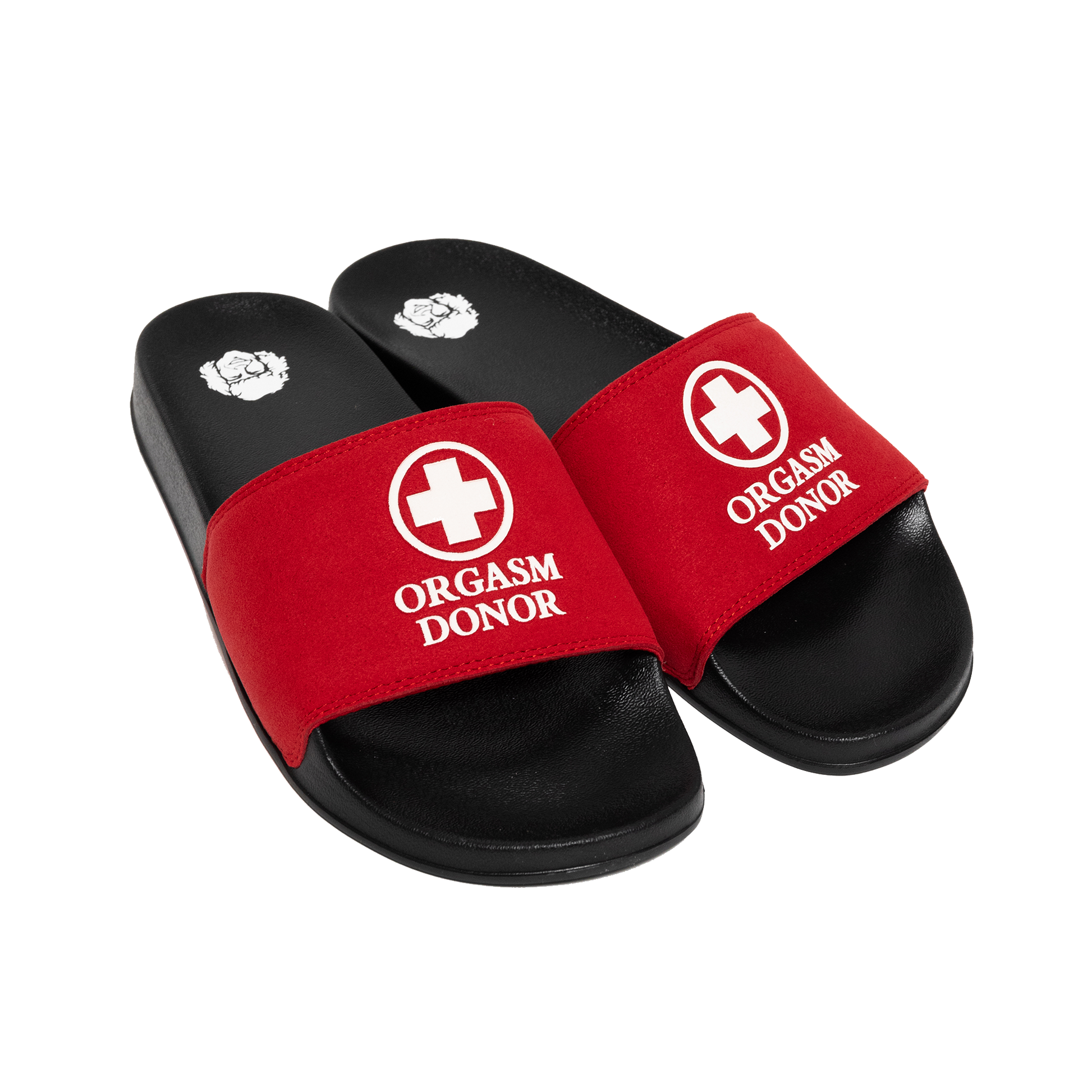 Orgasm Donor Black/Red Slides