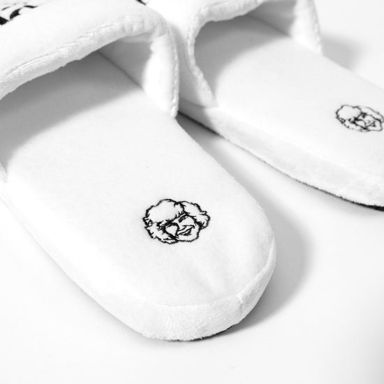 Load image into Gallery viewer, Happy Endings White Slippers
