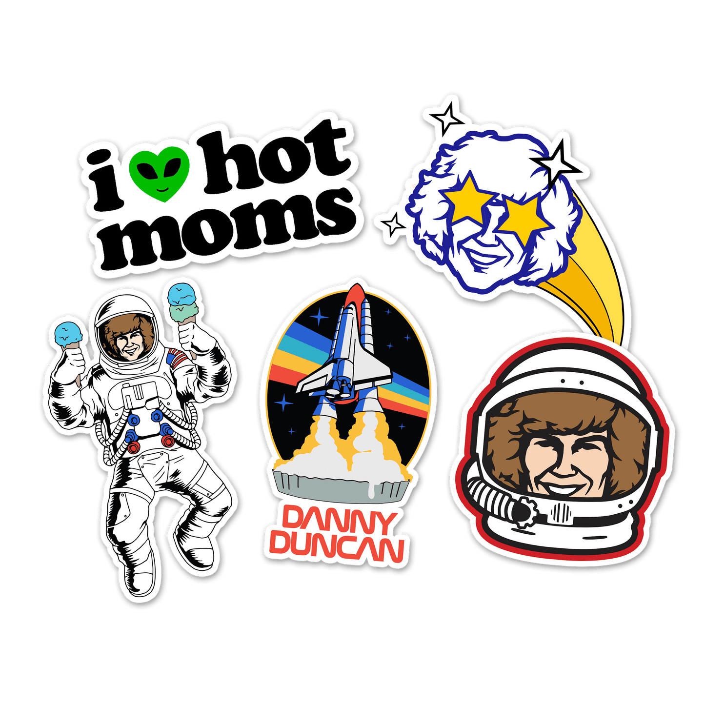 Danny Duncan Space Sticker Pack