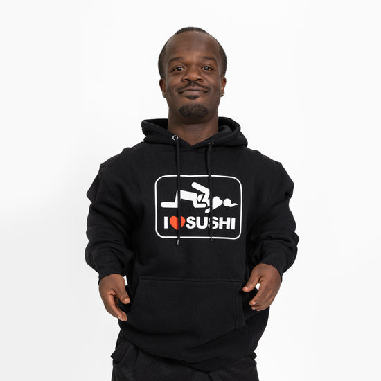 I Heart Sushi Black Hoodie