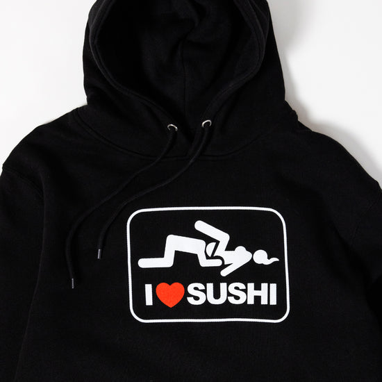 I Heart Sushi Black Hoodie