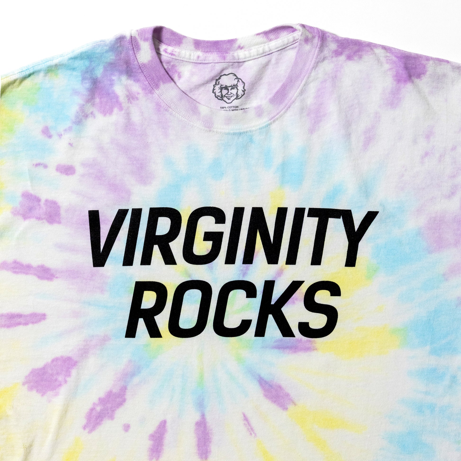 Virginity Rocks Tie Dye Tee