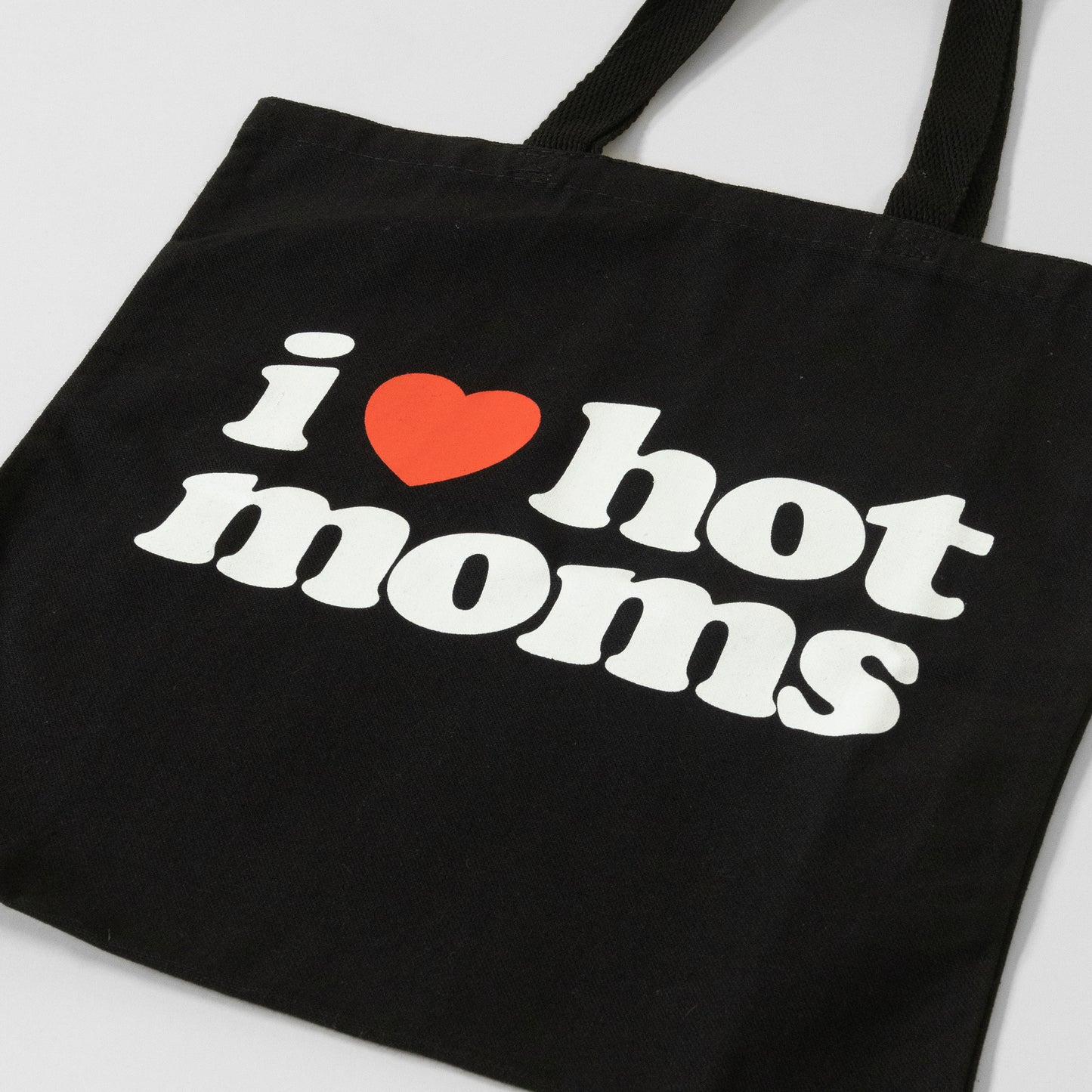 I Heart Hot Moms Black Tote Bag