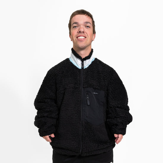 Load image into Gallery viewer, Signature Black Fleece Jacket

