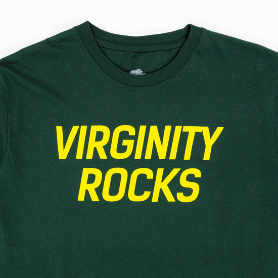 Load image into Gallery viewer, Virginity Rocks University Forest Tee
