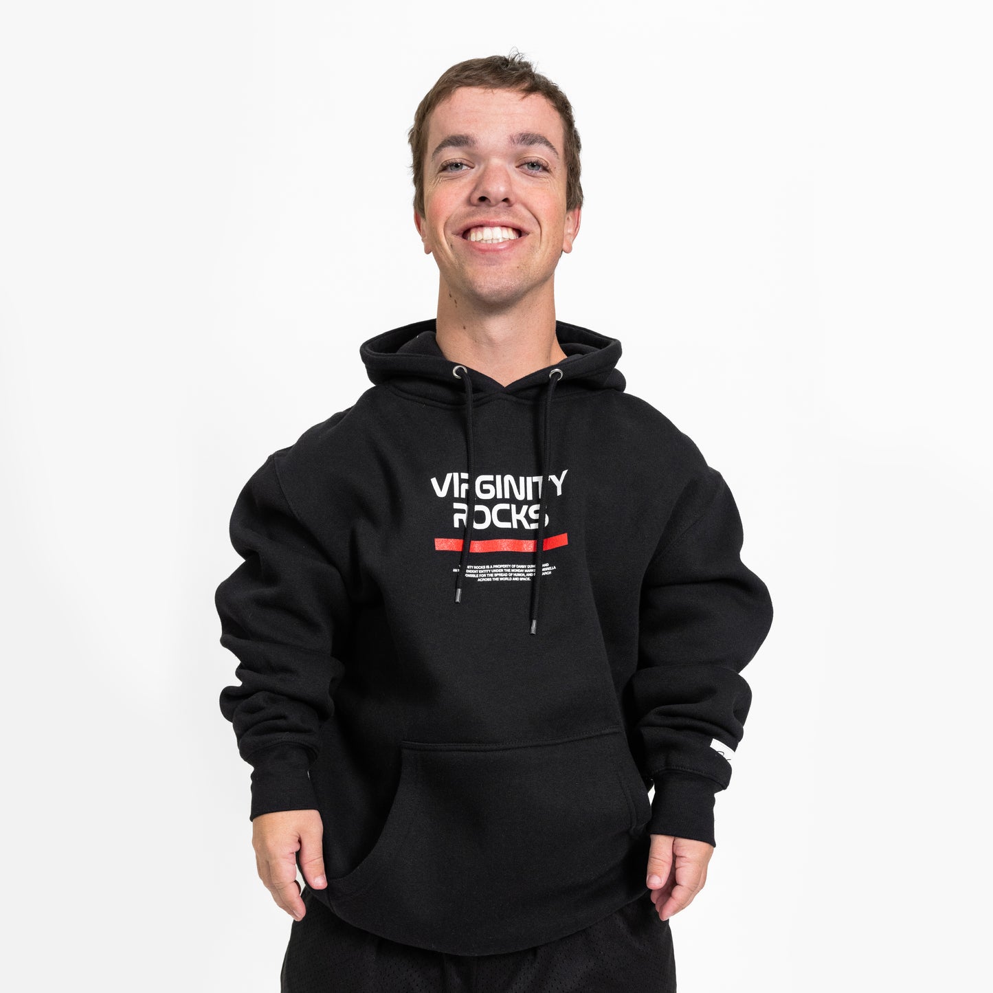 Virginity Rocks Mission Black Hoodie