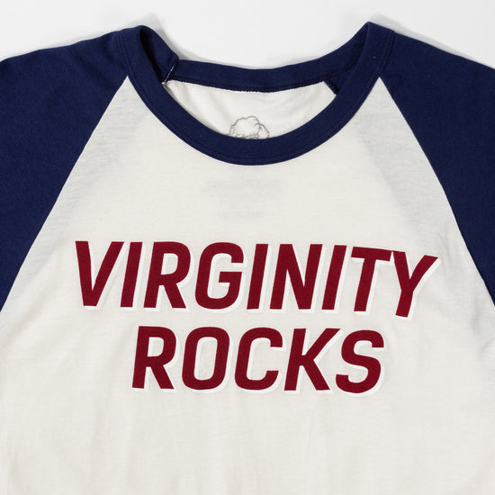 Virginity Rocks Vintage Baseball Tee