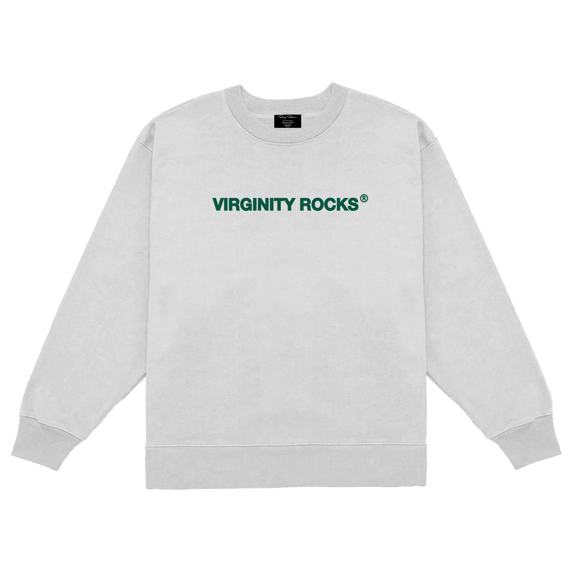 Virginity Rocks Registered White Crewneck