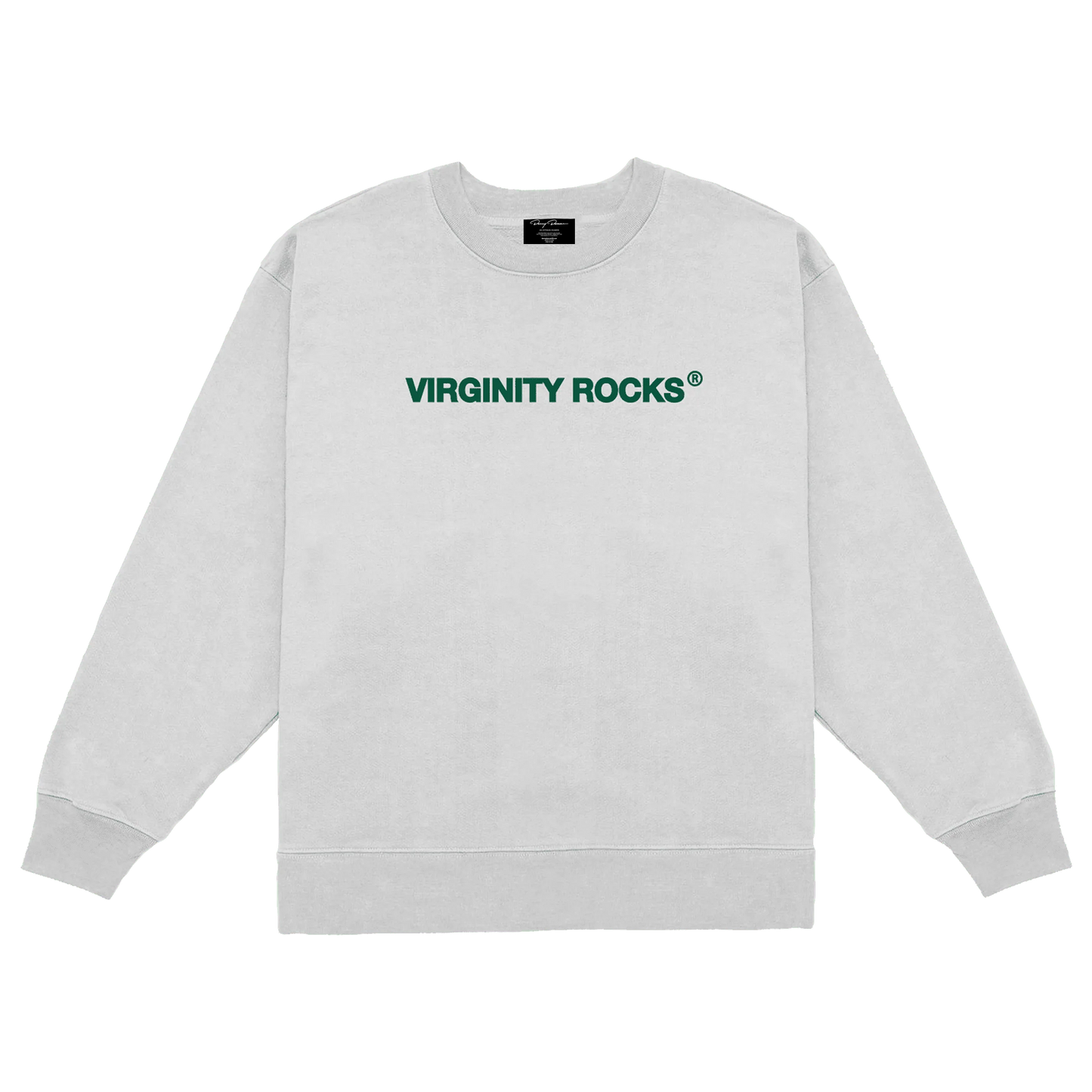 Load image into Gallery viewer, Virginity Rocks Registered White Crewneck

