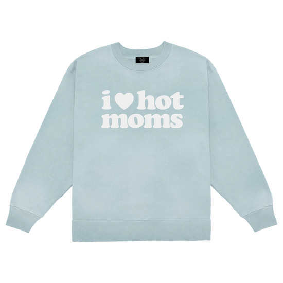 I Heart Hot Moms Wash Crewneck