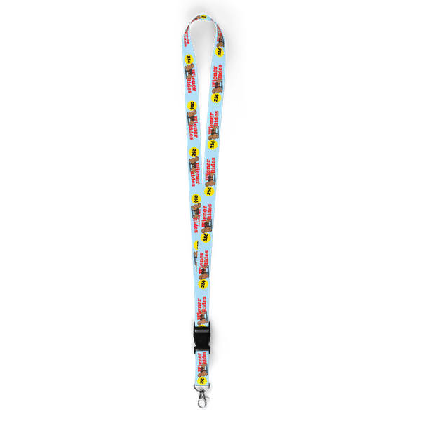 Weiner Rides Light Blue Lanyard - Danny Duncan