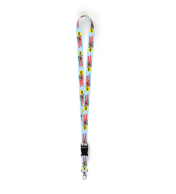 Weiner Rides Light Blue Lanyard - Danny Duncan
