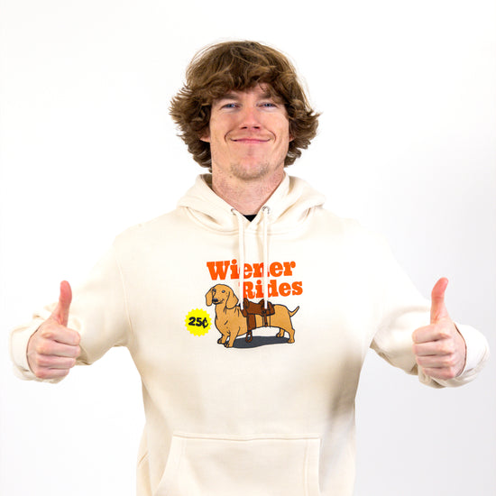 Load image into Gallery viewer, Wiener Rides Sand Hoodie
