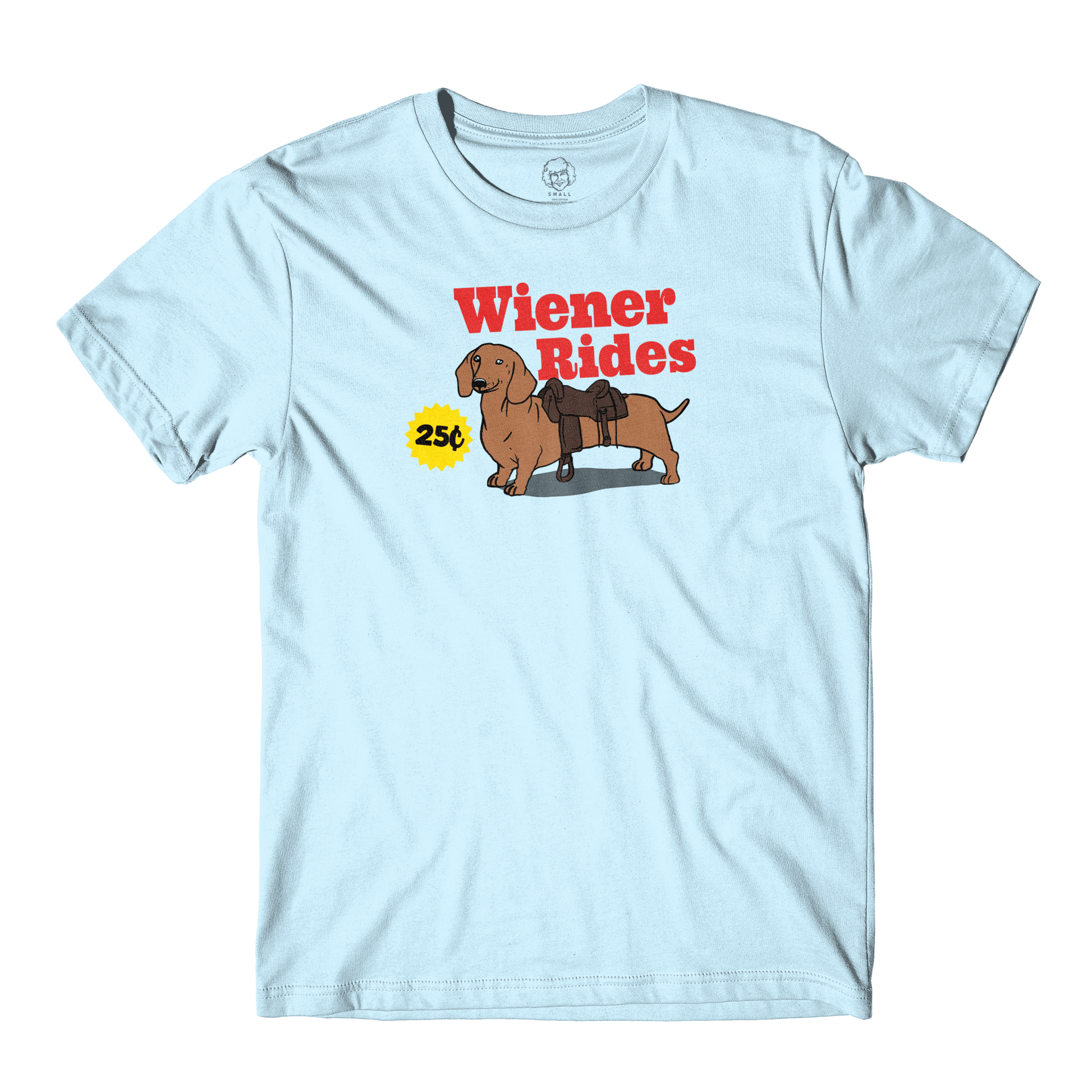 Wiener Rides Light Blue Tee - Danny Duncan