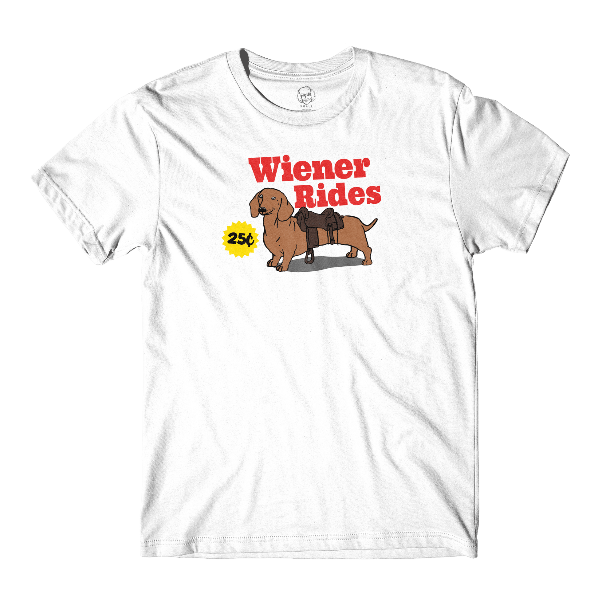 Wiener Rides White Tee - Danny Duncan