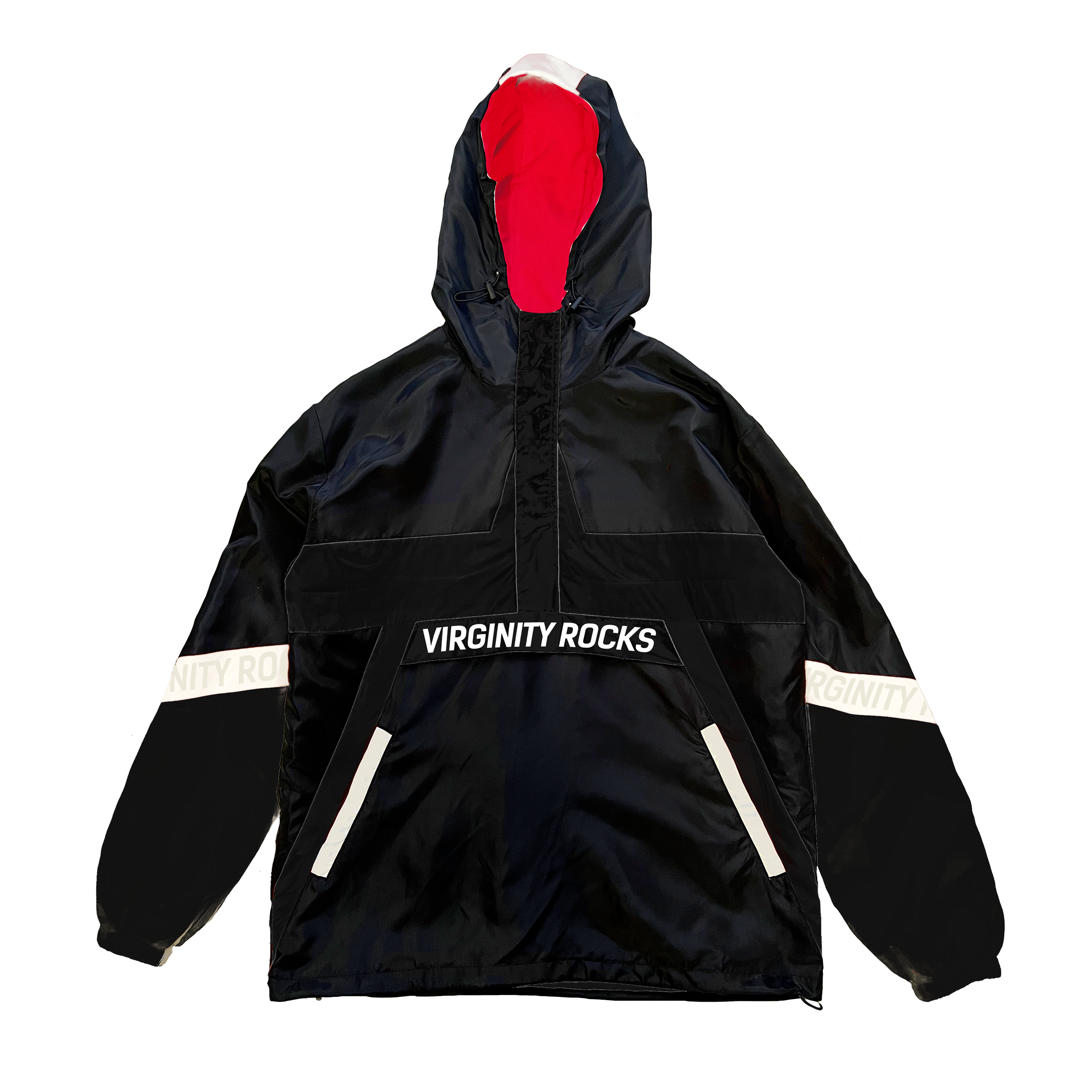 Virginity Rocks Black Windbreaker